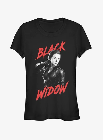 Marvel Avengers: Endgame High Contrast Black Widow Girls T-Shirt