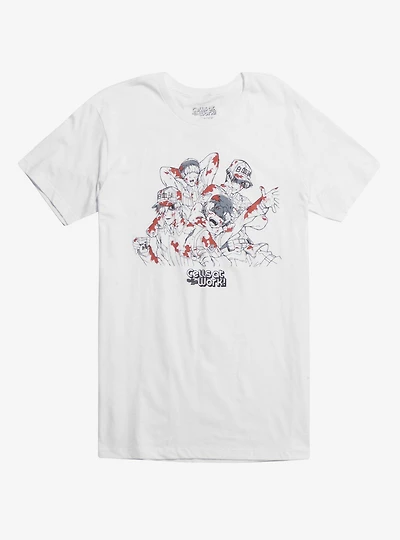 Cells At Work White Blood Cells Splatter T-Shirt