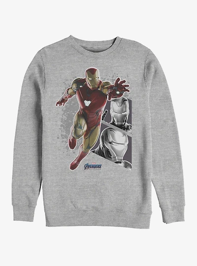 Marvel Avengers: Endgame Iron Man Panels Heathered Sweatshirt