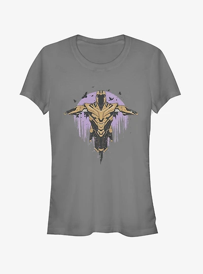 Marvel Avengers: Endgame Scarecrow Thanos Girls Charcoal Grey T-Shirt