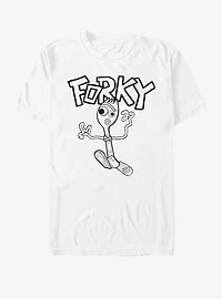 Disney Pixar Toy Story 4 Doodle Fork White T-Shirt