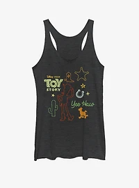 Disney Pixar Toy Story 4 Folk Girls Black Heathered Tank Top