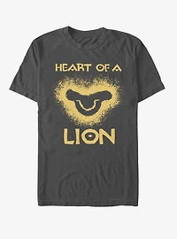 Disney The Lion King 2019 Heart Charcoal Grey T-Shirt