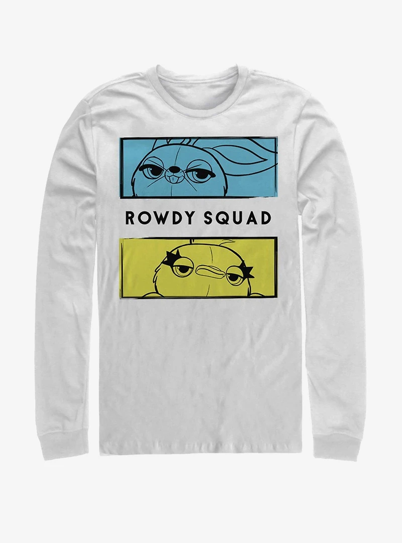 Disney Pixar Toy Story 4 Rowdy Boxes White Long-Sleeve T-Shirt