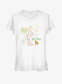 Disney Pixar Toy Story 4 Folk Girls White T-Shirt