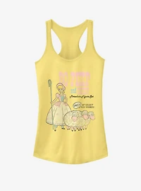 Disney Pixar Toy Story 4 Bo Peep And Sheep Girls Banana Yellow Tank Top