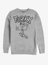 Disney Pixar Toy Story 4 Doodle Fork Heathered Sweatshirt