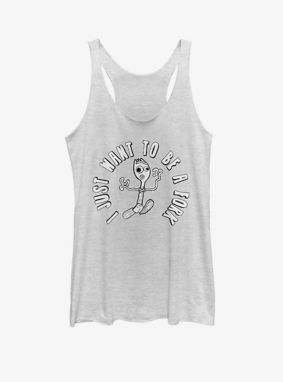 Disney Pixar Toy Story 4 I Don't Belong Girls White Heathered Tank Top