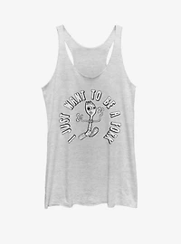 Disney Pixar Toy Story 4 I Don't Belong Girls White Heathered Tank Top