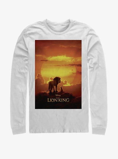 Disney The Lion King 2019 Pride Rock Poster White Long-Sleeve T-Shirt