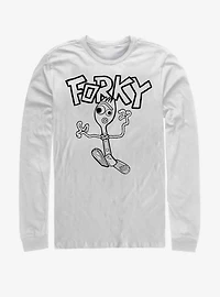 Disney Pixar Toy Story 4 Doodle Fork White Long-Sleeve T-Shirt