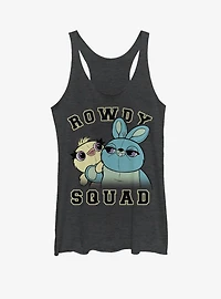 Disney Pixar Toy Story 4 Rowdy Squad Girls Black Heathered Tank Top