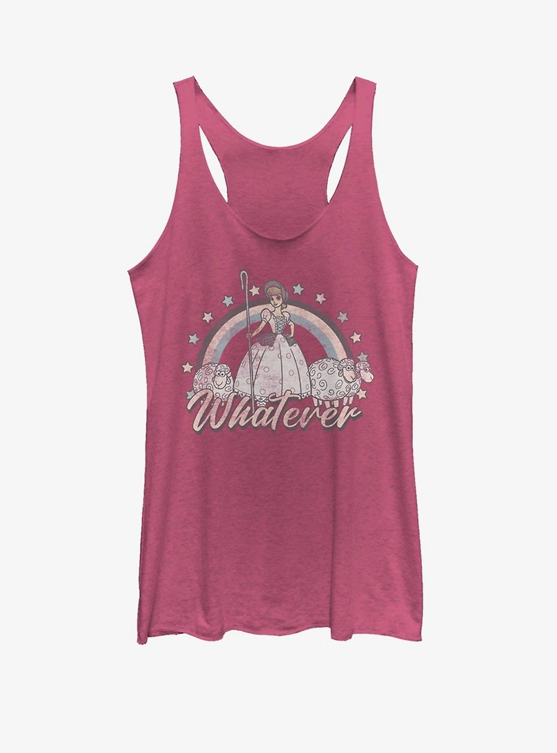 Disney Pixar Toy Story 4 Rain Bo Peep Girls Pink Heathered Tank Top