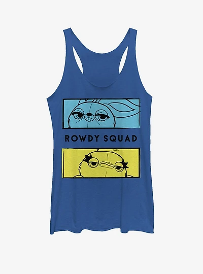 Disney Pixar Toy Story 4 Rowdy Boxes Girls Heathered Royal Blue Tank Top