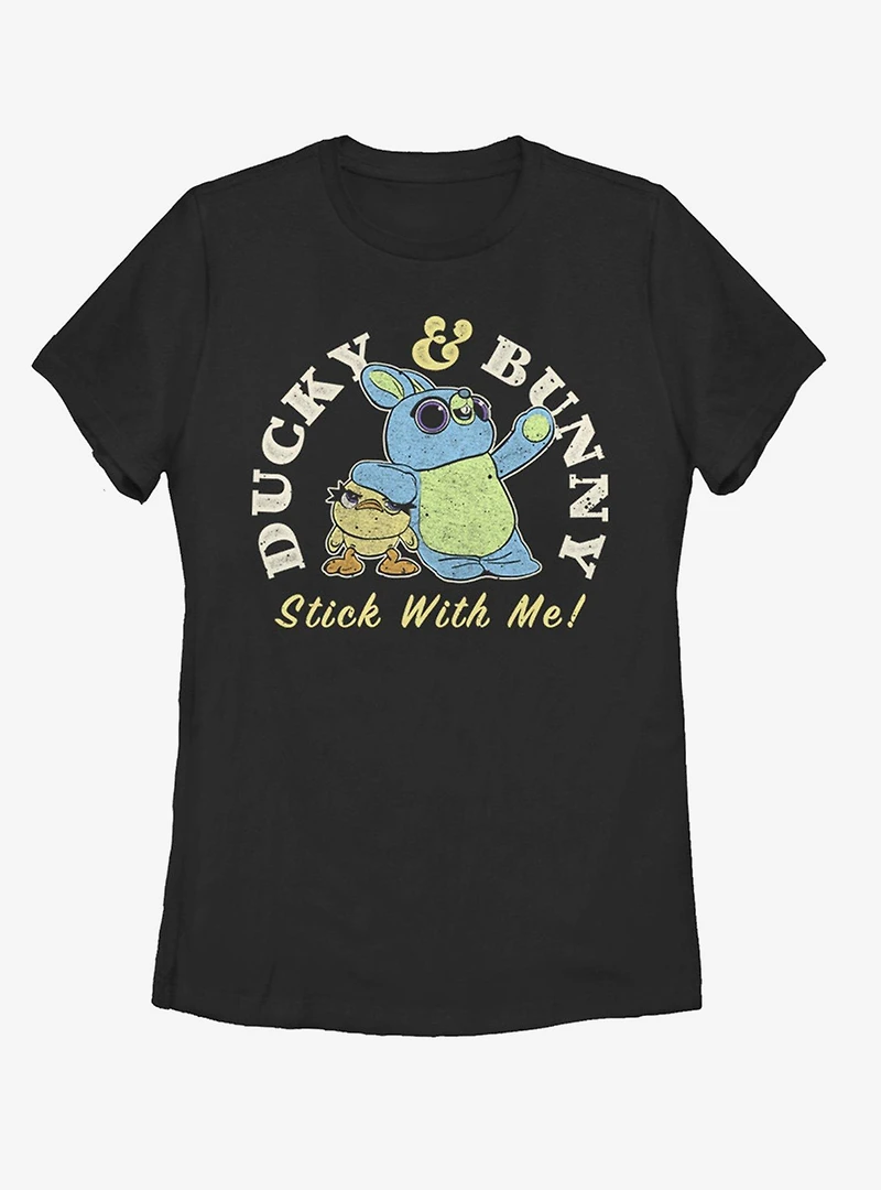 Disney Pixar Toy Story 4 Ducky Bunny Stick With Me Womens T-Shirt
