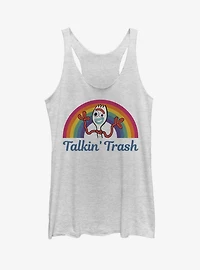 Disney Pixar Toy Story 4 Forky Talkin Trash Womens White Tank Top