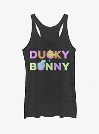 Disney Pixar Toy Story 4 Ducky Bunny Peekaboo Womens Black Tank Top