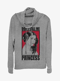 Star Wars No Princess Cowlneck Long-Sleeve Girls Top