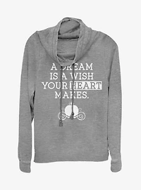 Disney Cinderella Dream Wish Cowlneck Long-Sleeve Girls Top