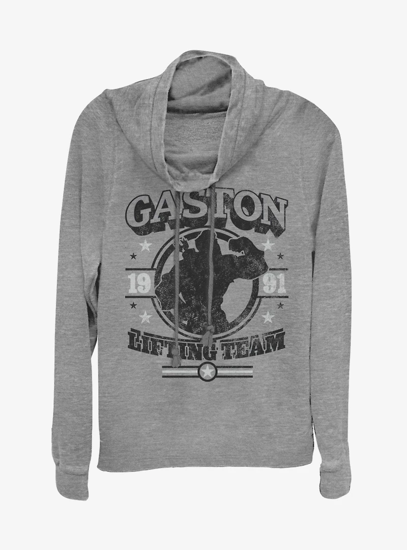 Disney Beauty and the Beast Gaston Gym Cowlneck Long-Sleeve Girls Top