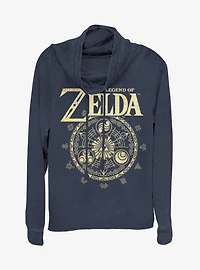 Nintendo The Legend Of Zelda Emblem Cir Cowlneck Long-Sleeve Girls Top