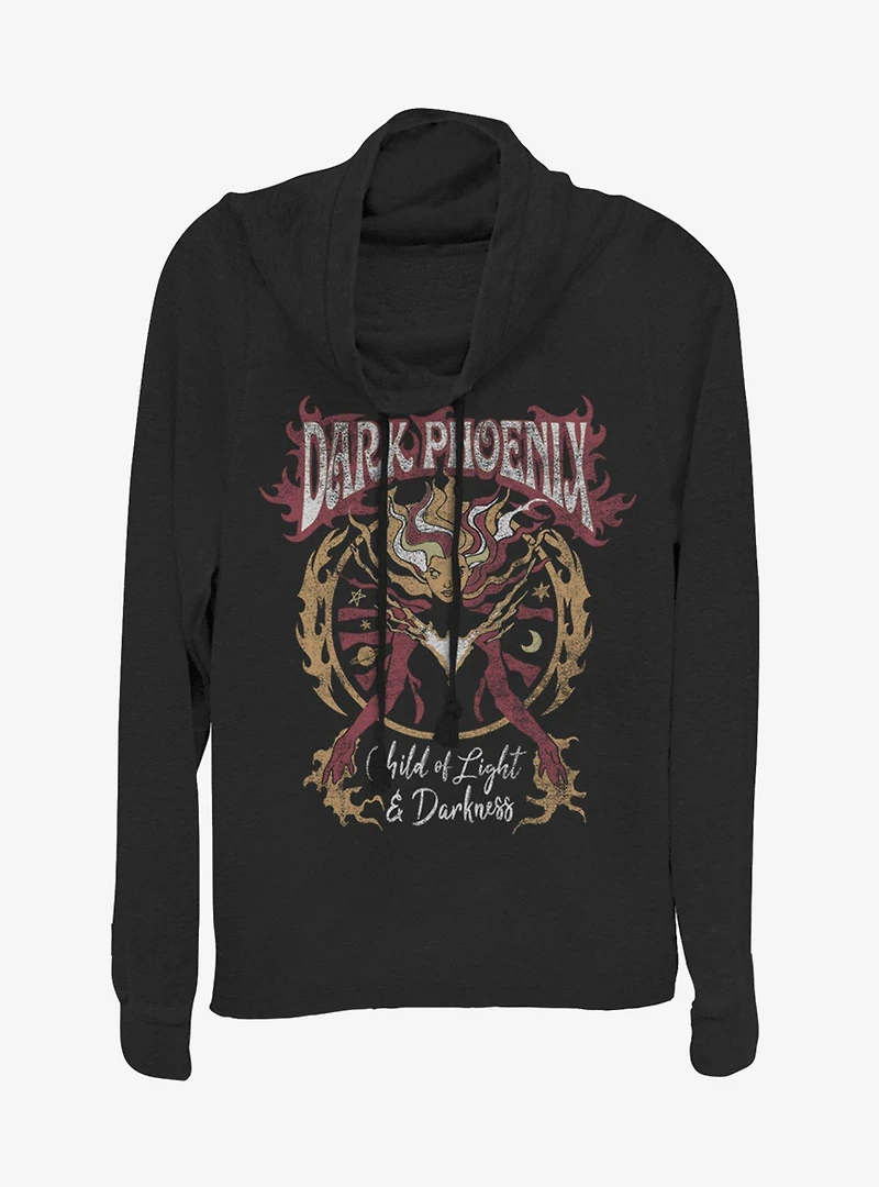 Marvel X-Men Phoenix Rising Cowlneck Long-Sleeve Girls Top