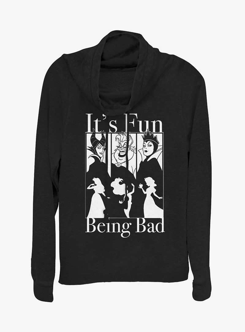 Disney Villains Bad Fun Cowl Neck Long-Sleeve Girls Sweatshirt