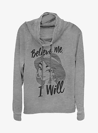 Disney Aladdin Make Magic Cowlneck Long-Sleeve Girls Top