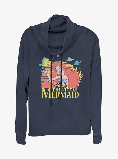 Disney The Little Mermaid Title Cowlneck Long-Sleeve Girls Top