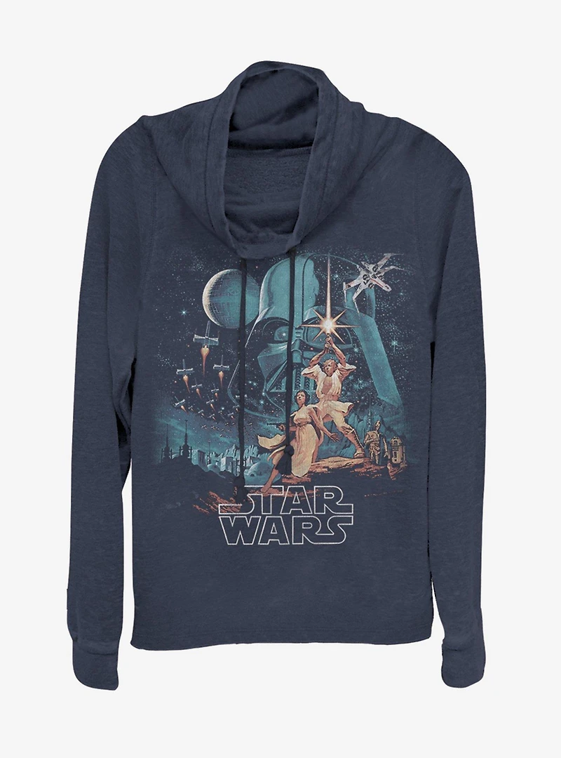 Star Wars Two Hopes Cowlneck Long-Sleeve Womens Top