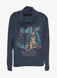 Star Wars Two Hopes Cowlneck Long-Sleeve Womens Top