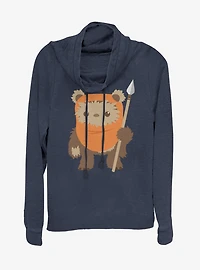 Lucasfilm Star Wars Ewok Spear Cowlneck Long-Sleeve Womens Top