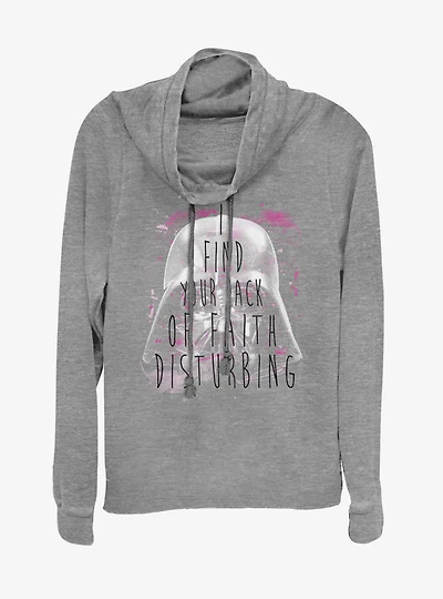 Star Wars Most Disturbing Cowlneck Long-Sleeve Womens Top