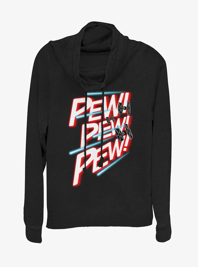 Lucasfilm Star Wars Pew Cowlneck Long-Sleeve Womens Top