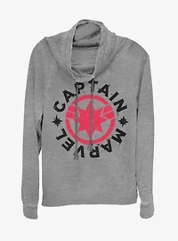 Marvel Captain Cowlneck Long-Sleeve Womens Top