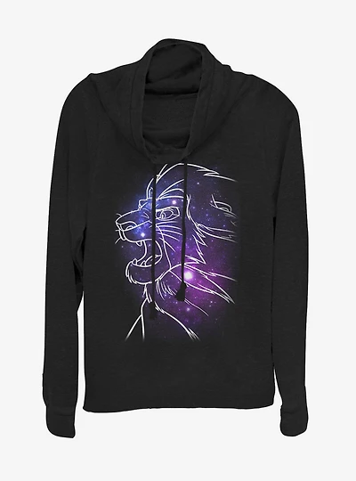 Disney The Lion King Fireflies and Kings Cowlneck Long-Sleeve Womens Top