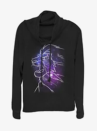 Disney The Lion King Fireflies and Kings Cowlneck Long-Sleeve Womens Top