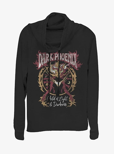 Marvel X-Men Phoenix Rising Cowlneck Long-Sleeve Womens Top