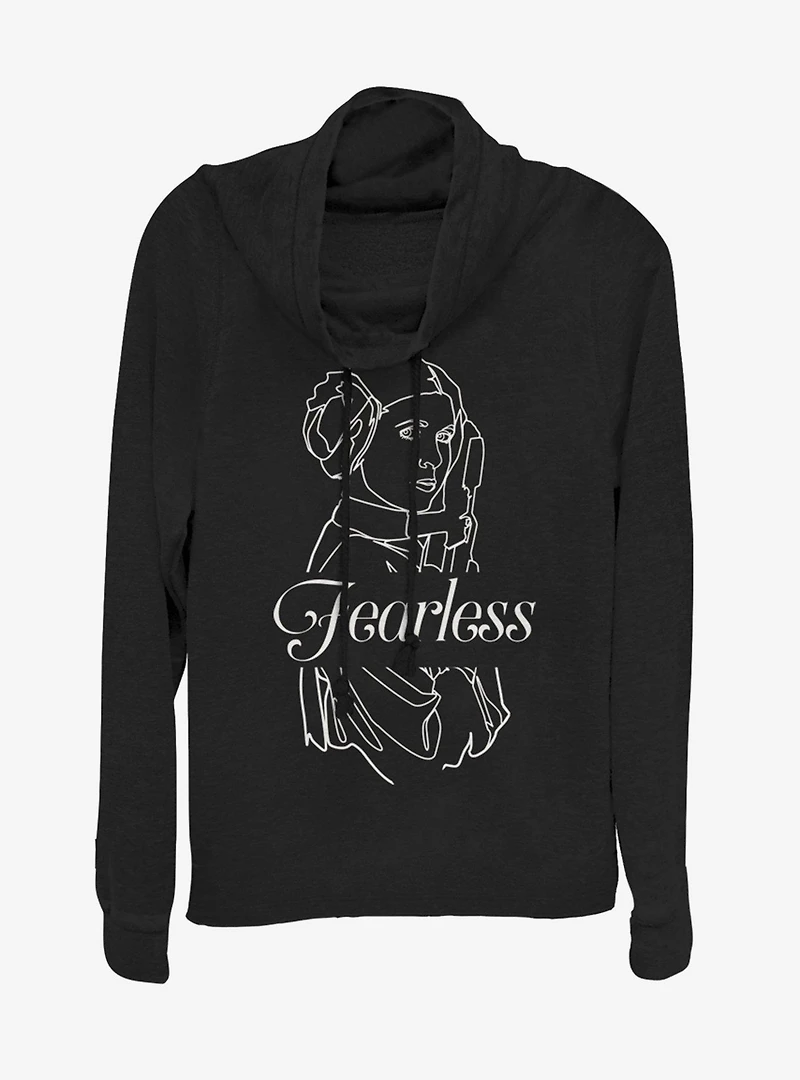Star Wars Fearless Leia Cowlneck Long-Sleeve Womens Top