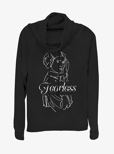 Star Wars Fearless Leia Cowlneck Long-Sleeve Womens Top