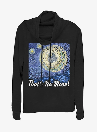 Lucasfilm Star Wars Not A Moon Cowlneck Long-Sleeve Womens Top