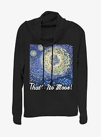 Lucasfilm Star Wars Not A Moon Cowlneck Long-Sleeve Womens Top