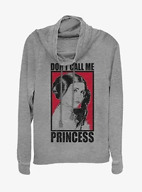 Star Wars No Princess Cowlneck Long-Sleeve Womens Top