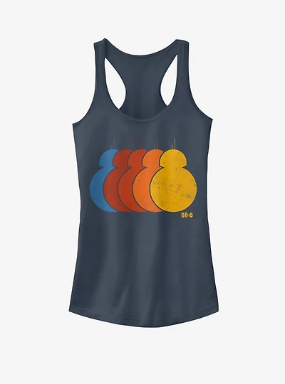 Star Wars BB-8 Retro Rainbow Girls Tank
