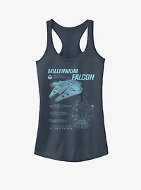 Star Wars Falcon Flies Girls Tank