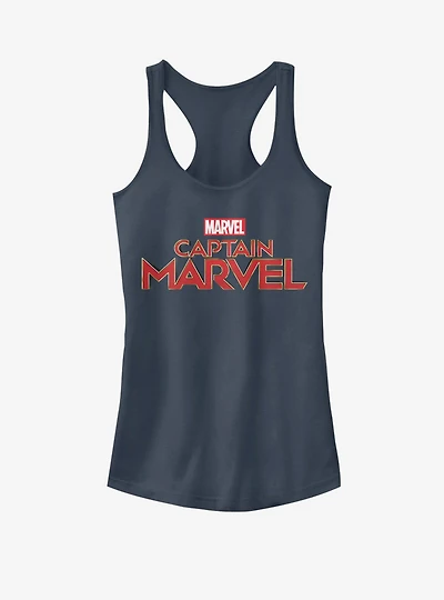 Marvel Captain Marvel Logo Girls Tank