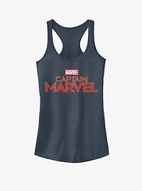Marvel Captain Marvel Logo Girls Tank