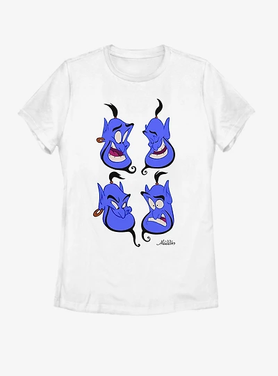 Disney Aladdin Genie Faces Womens T-Shirt