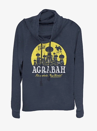 Disney Aladdin Agrabah Cowlneck Long-Sleeve Womens Top