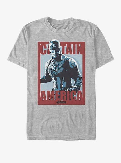 Marvel Avengers: Endgame Captain America Poster T-Shirt
